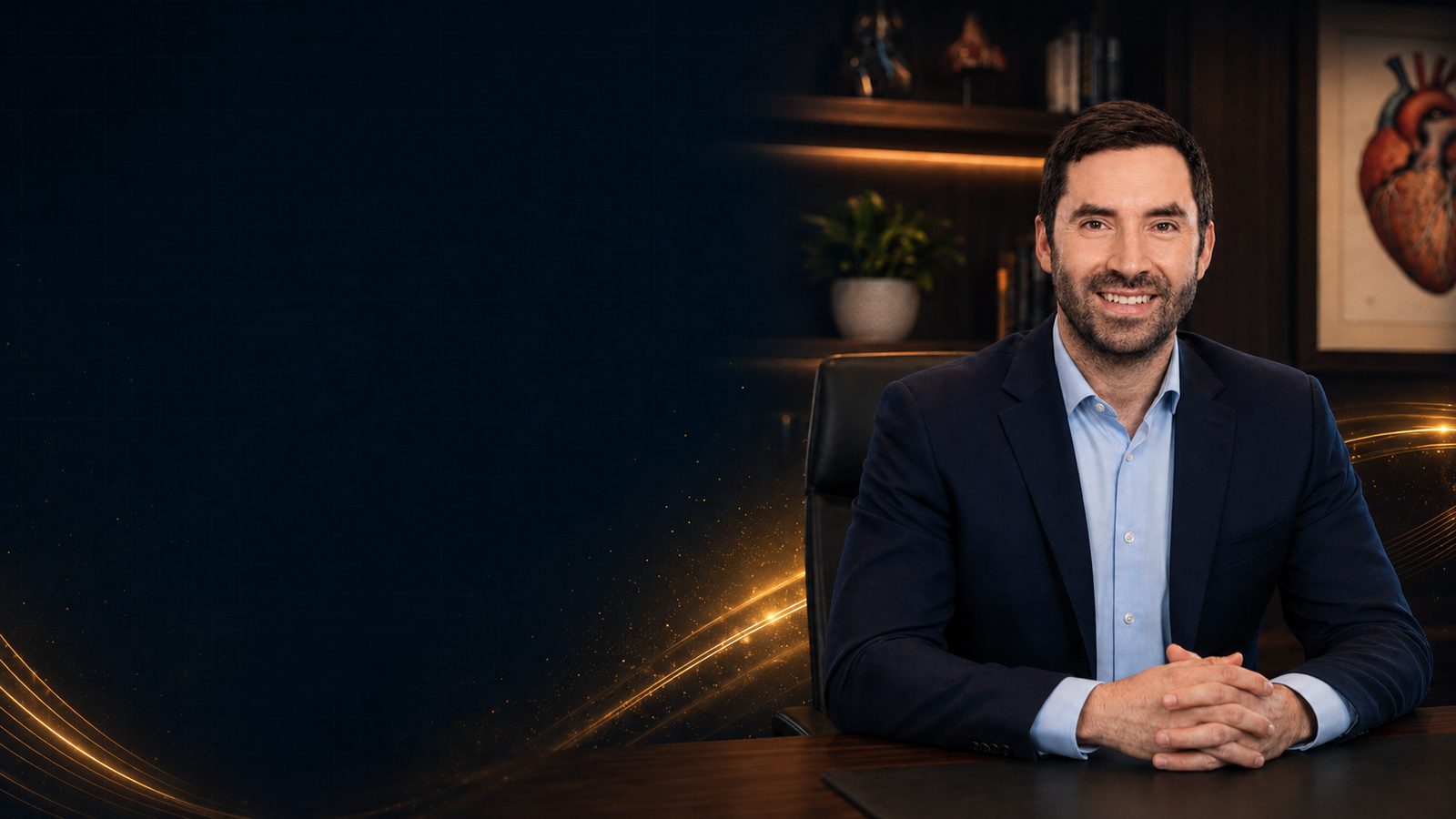 Dr. Rafael Bustamante Estrada en su consultorio